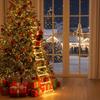 Weihnachtsbeleuchtung USB Leiter Lichterkette 6/8 Sprossen Weihnachtsmann Kletterdeko 8 Modi für Innen Außen Veranda Fenster Baum Party