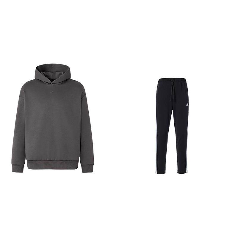 

Adidas Коллекция 2024 года, серия «Глава 02», флисовый свободный крой, длинный рукав, капюшон, толстовка и брюки на шнурке, комплект IX1964+FK6884 S