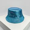 Fisherman Bucket Reflective Visibility High Color Multi Leather PU Faux Women  Men For Neutral Gender Fresh Caps Hats Double Sided Sunshade