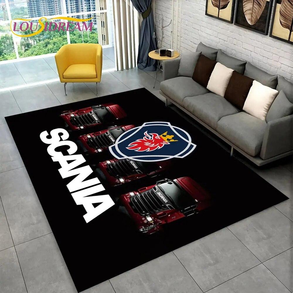 

3D Scania Truck Cartoon Area Rug Room Decoration For Living Room Bedroom Gift Home Decoration