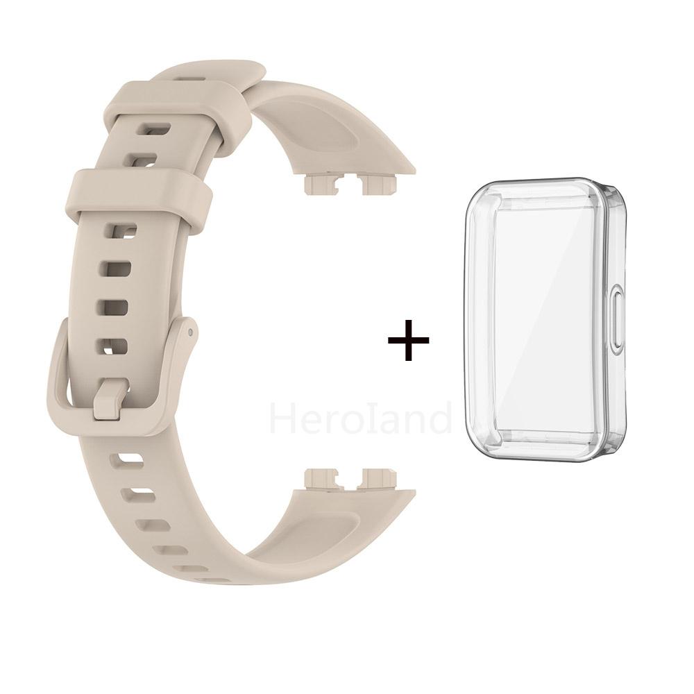 Módní měkký silikonový řemínek k hodinkám pro chytré hodinky Huawei Band 8 Náramek pro Huawei Band 9 10 Pásek Náramek Sportovní pásek a TPU pouzdro