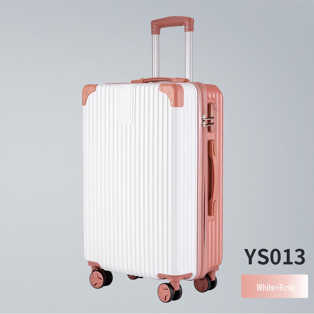 

Чемодан Yongsheng 20 с алюминиевой рамой и защитой от падений, с универсальными колесами - стильный и прочный для женщин и студентов 20 inches белый/ярко-розовый