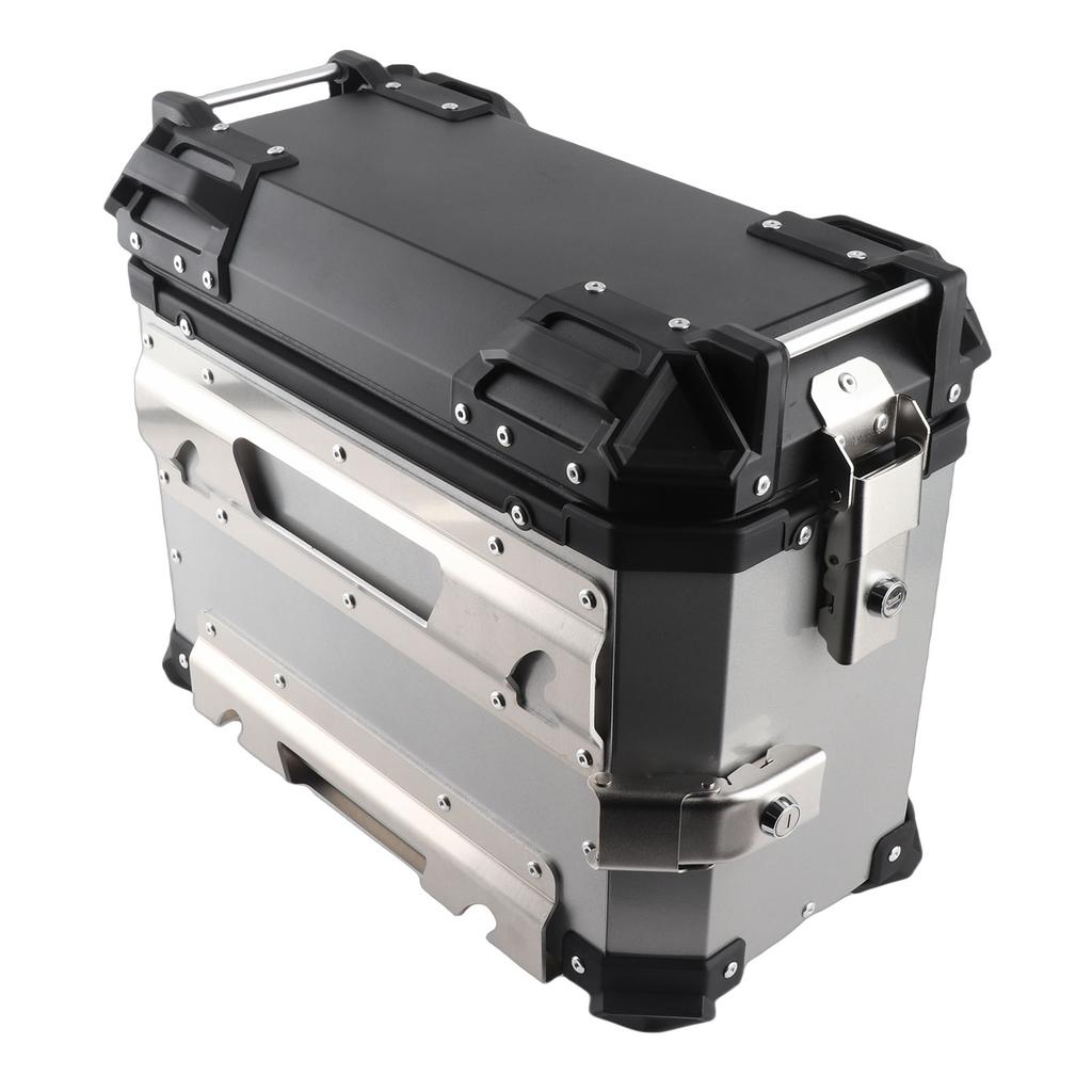 2PCS Motorcycle Side Box 35L Large Capacity Aluminum Alloy Hard Saddlebag with   Lock and Handle Replacement for  