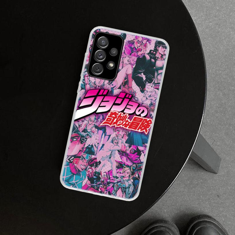 JOJO Anime Cartoon Phone Case Cover For Samsung Galaxy A12 A22 A32 A52 A72 A02S A51 A50S A31 A20S A10S Note 20 Ultra 10 Plus Gal