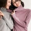 Women's Autumn Winter High Neck Pile Collar Versatile Pullover Knit Sweater Slim-Fit Base Layer