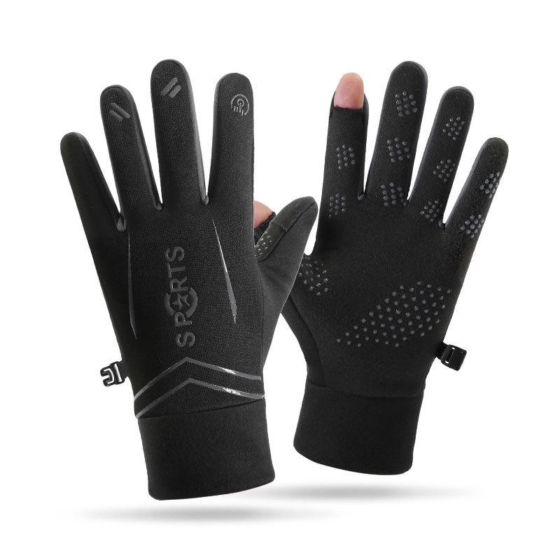Warm Gloves Outdoor Riding Couples Driving Anti-slip Wear Resistant Durable Plus Velvet Thickened Winter Cold Proof Gloves
