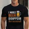Funny Beer Lover Men's Cotton Moto T-Shirt Fashionable Casual Summer Travel And Sports Tee