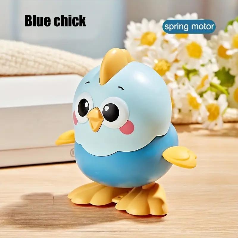 1Pc Clockwork Chicken Jumping Toy Manual U Winding Jumping Doll Youngsters's Puzzle Animal Model Crawling Funny Toy Party Gift