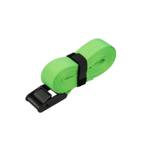 E-Value Cam Buckle Tie-Down Strap, 25mm X 4m, Lime Green, BT-2540LG
