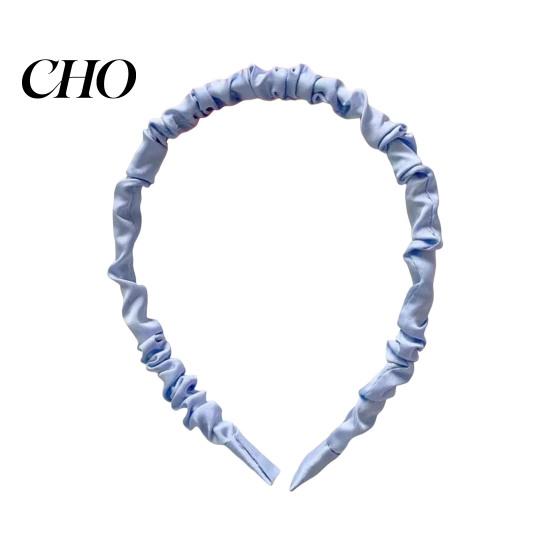 Commuting Hair Band Women Headband Thin Edge Anti-Slip Design Pleated Texture Anti-slip Hoop School Dating Accessory светло-синий