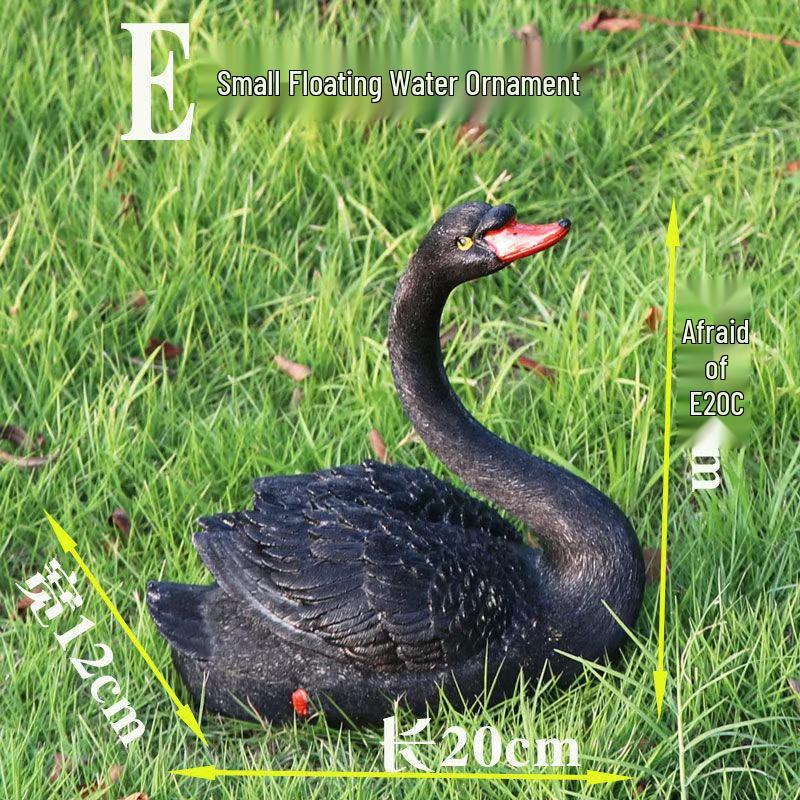 Floating Swan Garden Fountain Sculpture