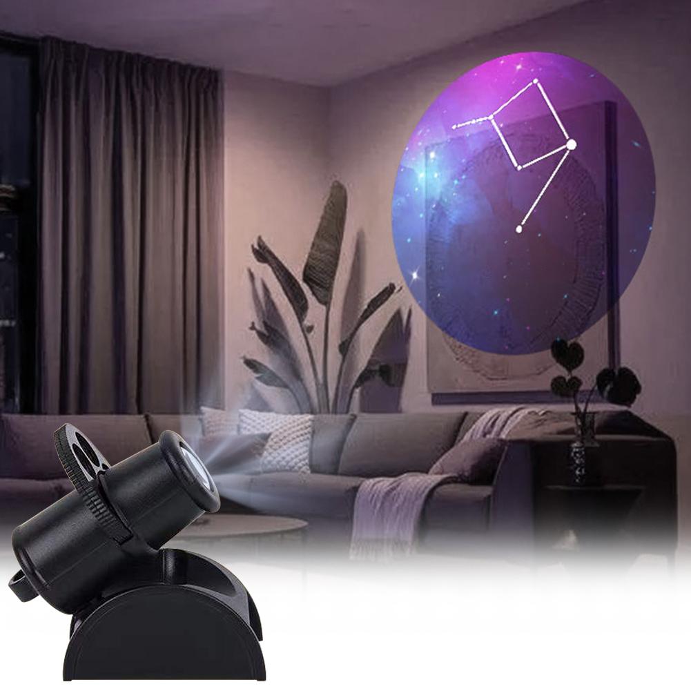 Star Planet Projector Earth Moon Projection Lamp USB Rechargeable Background Atmosphere LED Night Light for Party Birthday Decor