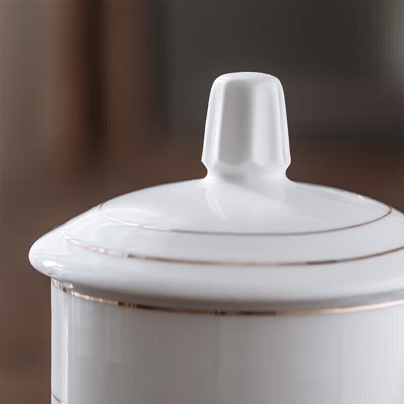Gold Rim Ceramic Office Meeting Cup