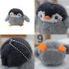 Soft Cute Grey Penguin Plush Toy Keychain With Pp Cotton For Bags Students And
