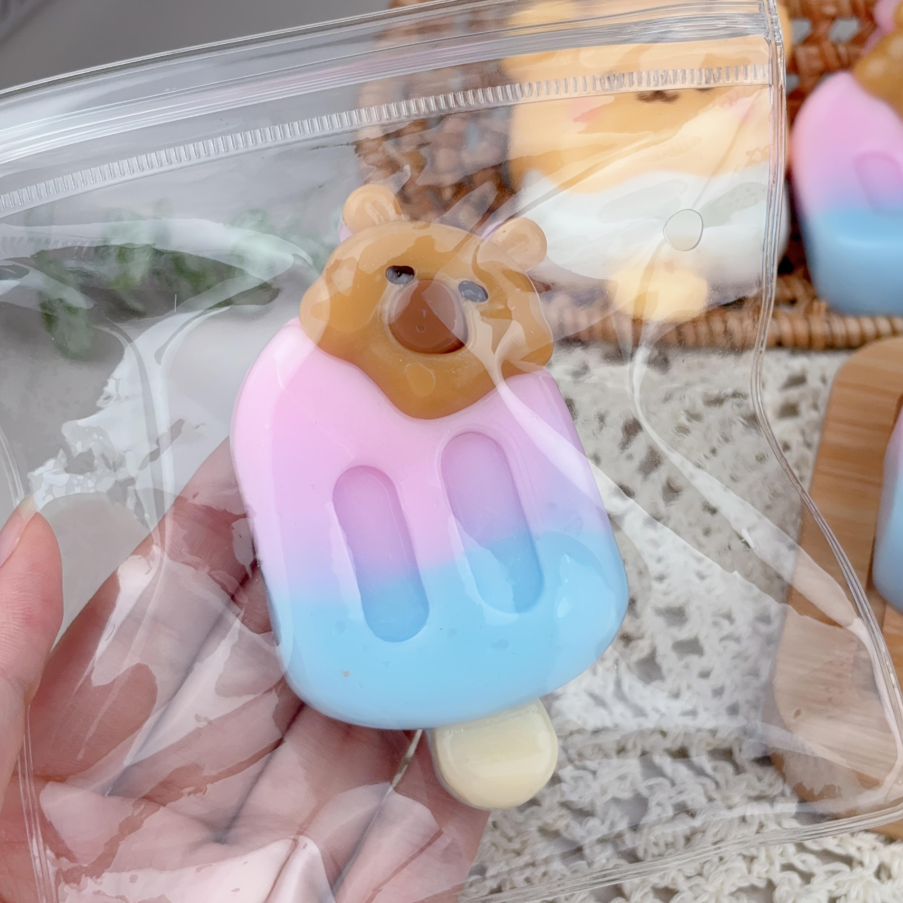 

Cute Bear Ice Pop Squishy Toy, Pretend Play Snack Food, Large Slow Rebound Sensory Toy, Perfect Birthday Gift for Kids светло-серый