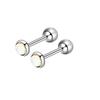 1 Pairs Stainless Steel Cartilage Stud Earrings for Men Women Helix Tragus CZ Barbell Conch Piercing Earrings Ear Hoop Earrings