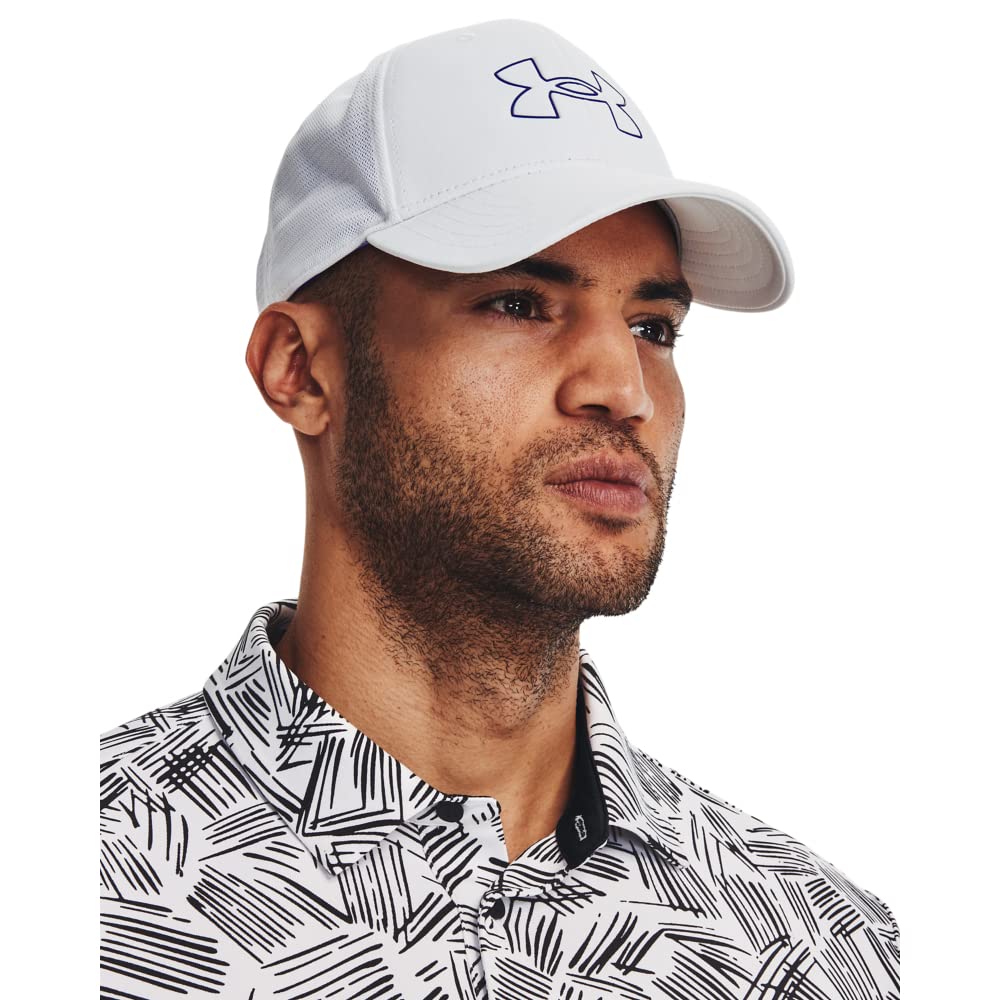 Under Armour UA Driver Mesh Adjustable Midnight One Size Iso-Chill Cap, White, Navy,