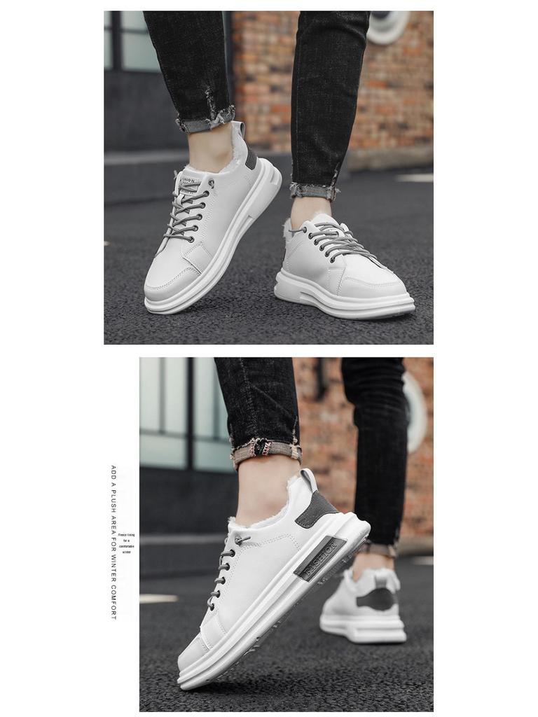 Men's High-Top Waterproof Velvet-Lined Winter Sneakers & Snow Boots