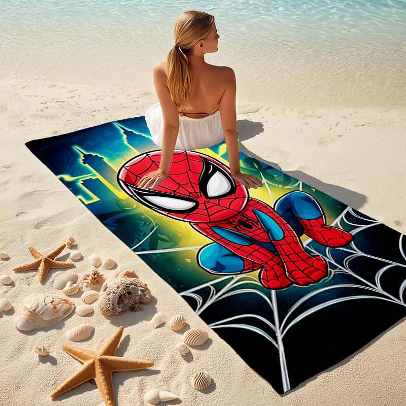 Spider-Man Beach Towel Outdoor Camping Beach Towel for Vacation Swim Outdoor Pool Absorbent Bath Towel