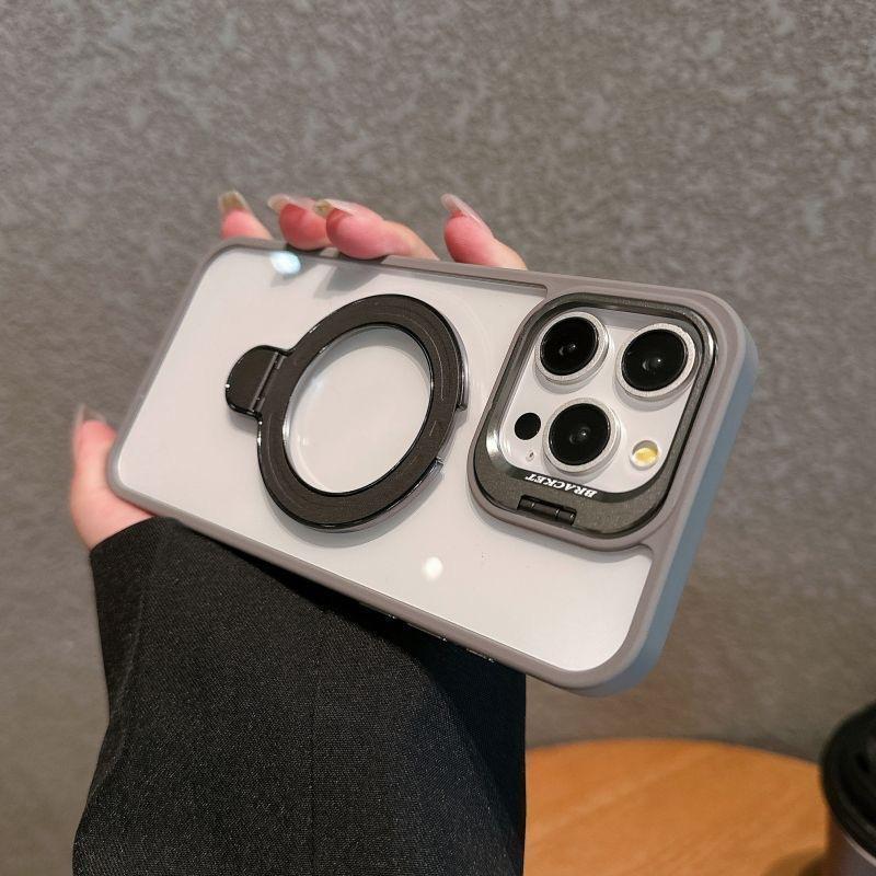 iPhone17promax magnetic lens cover double bracket mobile phone case for Apple 16 with lens film anti-drop 15