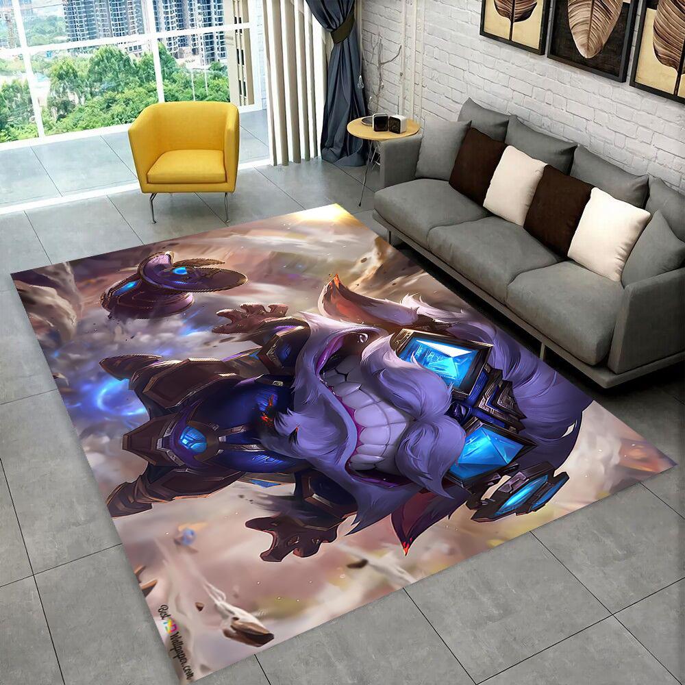 3D LOL League of Legends Jinx Game Gift Carpet Rug for Living Room Bedroom Home Sofa Decoration,kids Play Non-slip Floor Mat