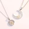 Star Moon Couple Necklace Female Collar Neck Chain Crescent Pendant Minimalist