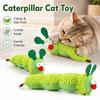 Plush Caterpillar Cat Toy With Catnip Gall Fruit Crinkle Paper Textured Surface Teeth Cleaning Interactive Indoor Kitten Play