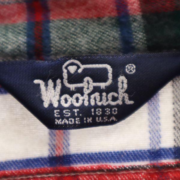 WOOLRICH 80s Vintage Made in USA check Long sleeve Flannel shirt Men's Used