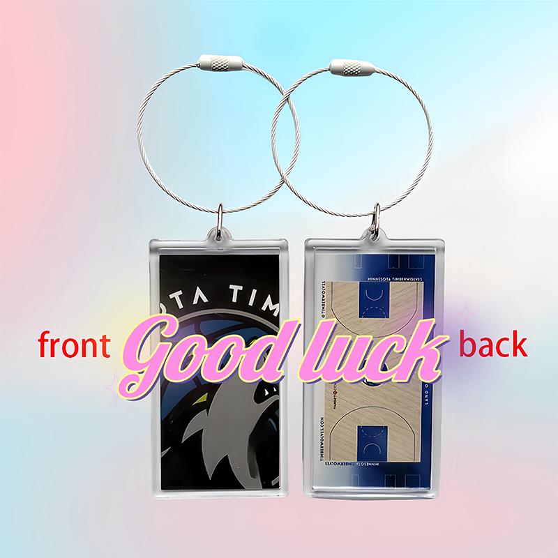 Sports Backpack Handbag Team Keychain Idol Star Basketball Court Keychain