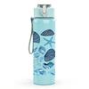 1PC Blue Seashell Starfish Pattern 750ml Color Plastic Sports Water Bottle Leakproof Flip Straw Lid Suitable for Sports Office Home Use