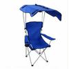Outdoor Folding Chair Blue 300lb Capacity Breathable Portable High Back Camping Chair with Canopy for Beach Travel