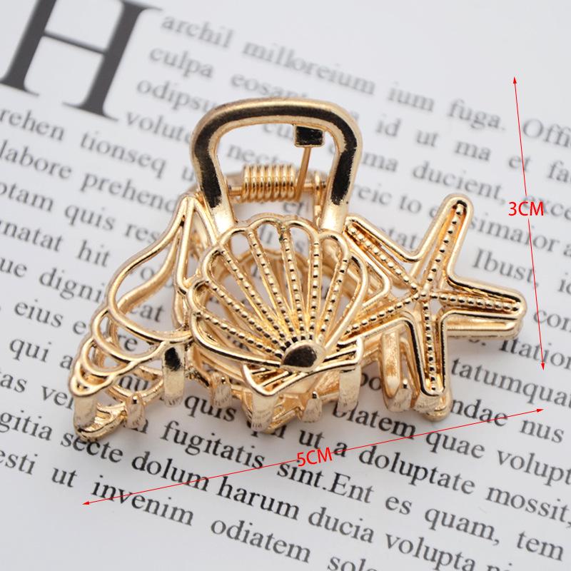 INS Minimalist Metal Claw Hairpin: Small & Medium Retro Hair Clip for European & American Styles, Korean Headwear