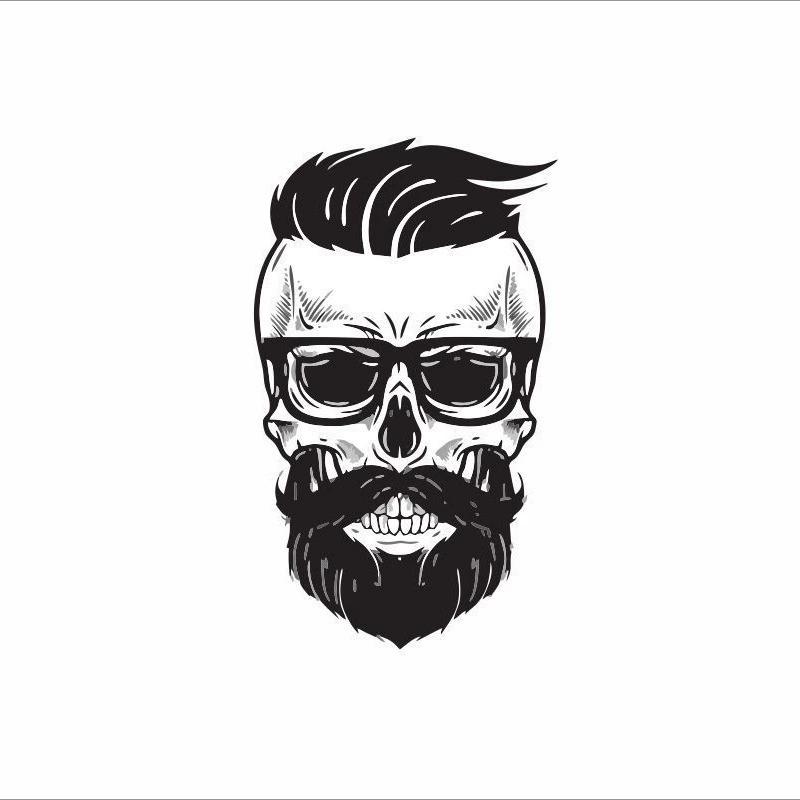 Pegatina de calavera punk para coche, adhesivo decorativo creativo e impermeable para moto y ventana