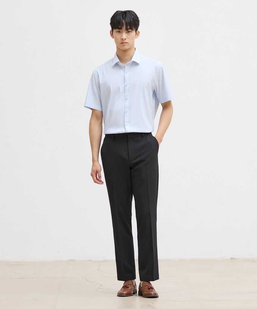 STCO Motion-Free Airy Summer Formal Pants_Black (Classic Fit)_Sslub51Csb