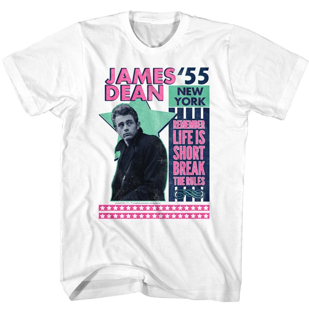 James Dean 1955 New York Life Is Short Break The Rules Men s T Shirt XL
