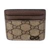 Gucci GG Supreme Canvas Card Holder Unisex Accessories Beige Dark-Brown 817197-FACQC-9773