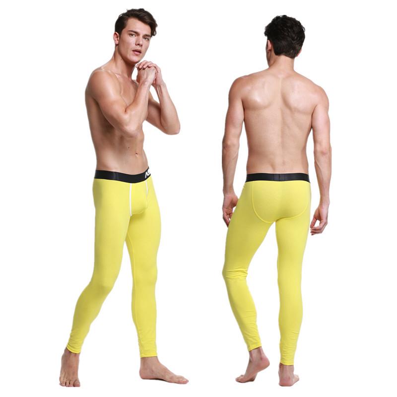 

Чоловічі Легкі Бавовняні Легінси з Ефектом Підтягування Стегон - Модні, Теплі та Сексуальні Штани Дев ять Чвертей Large жовтий
