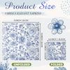 Crtiin 50 Pack 5 Styles Decoupage Napk Decorative Napk Floral Chinoiserie Cocktail Paper for Birthday Party Wedding Beautiful Gorgeous, Each Unfolded