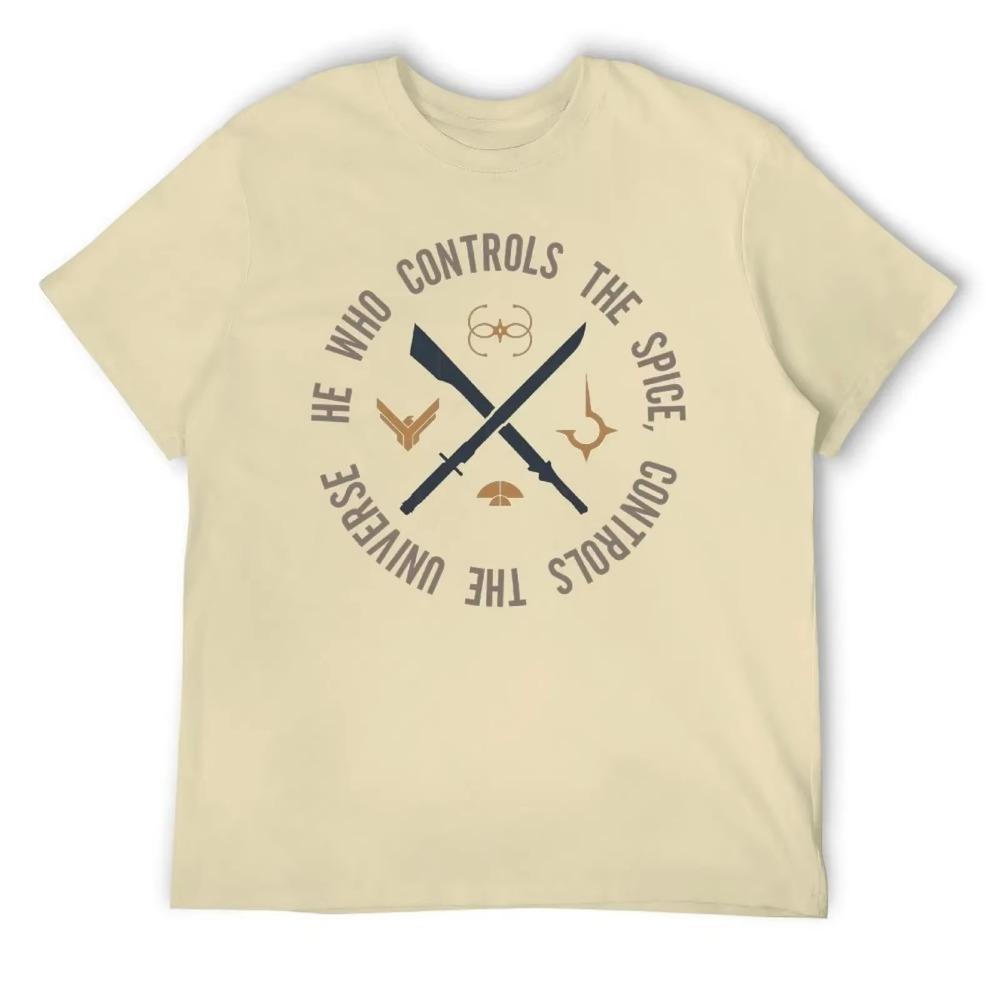 Who Controls The Spice Essential For Sale T-shirt Harajuku Motion T-shirts Graphic Fitness Humor Graphic USA Size