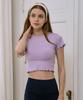 NOKJOK [2 Pack] Wave Crop Short Sleeve Tee (5 Colors) (N Type)