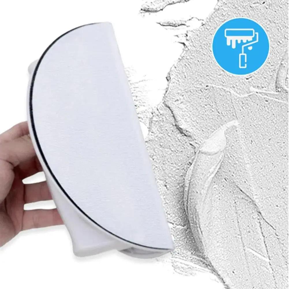 Self Adhesive Half Circle Sanding Pad Holder Durable Plastic Drywall Corner Sander Ergonomic Tool for Woodworking DIY Projects
