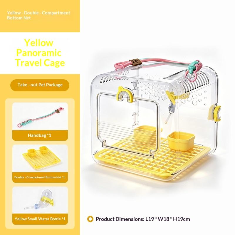 Portable Outdoor Bird Carrier Bag Travel Cage for Budgies Lovebirds Parakeets Convenient Handle Parrot Travel Bag Bird Toy