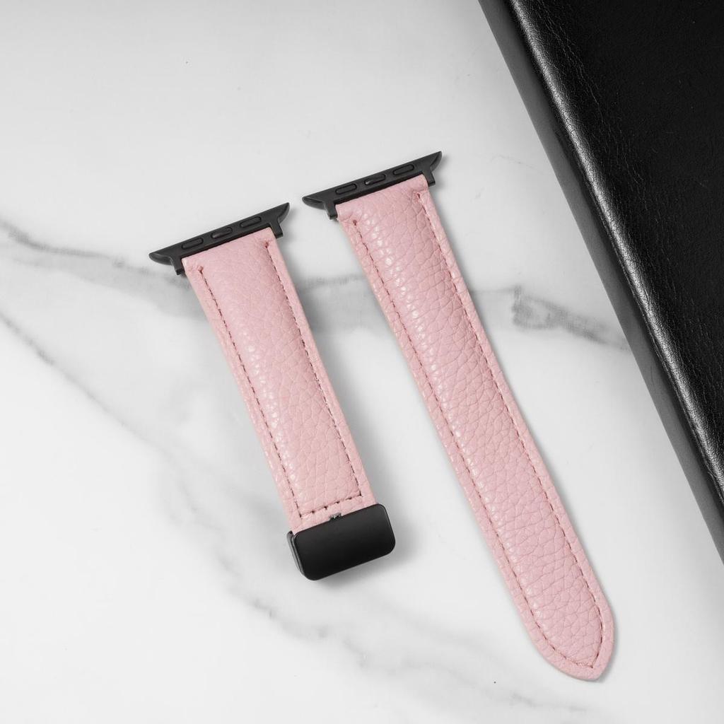 Magnetic Leather Strap for Apple Watch 10 Band 46mm 42mm 44mm 45mm 49mm 40 41mm Bracelet Correa iWatch Series Ultra 5 6 Se 7 8 9