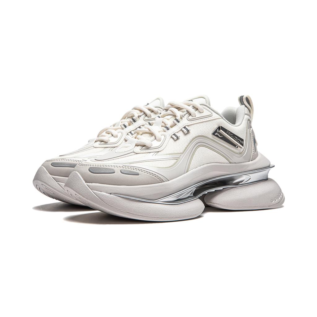 New LiNing Project* Ethereal Space Low Top Casual Shoes Women's Ivory/Bellflower Gray AGCU260-6