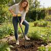 4-Zinken Gartenschaufel aus Karbonstahl zum Auflockern und Belüften des Bodens mit ergonomischem Griff