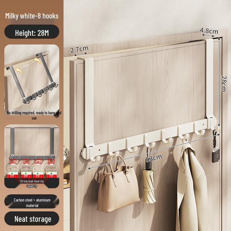Silent Adhesive Wall-Mounted Clothes Hanger Hook for Bedroom Doors