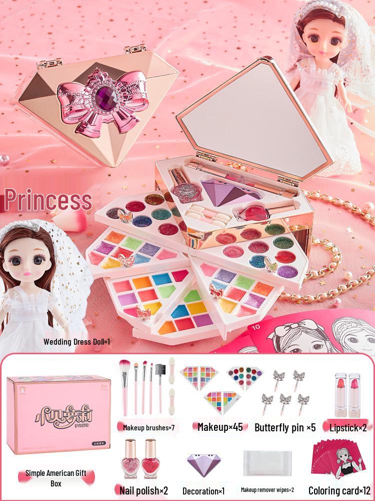 Children's Makeup Toy Set: Pretend Play Dressing Table with Lipstick & Nail Art