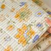 3 Pcs Cotton Home Bed Linen Set Small Floral Non-slip Bed Sheet Thickened Quilted Bedspread Solid Color Bedding Set