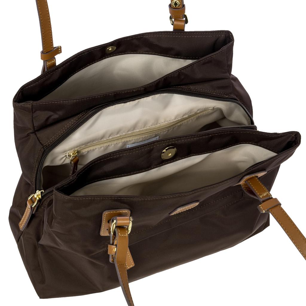 BRICKS Tote for Commuting and Elegant Design with A4 Size Storage and Large Inner Pouch Women's Bag, Brown, No. 89257, Business,