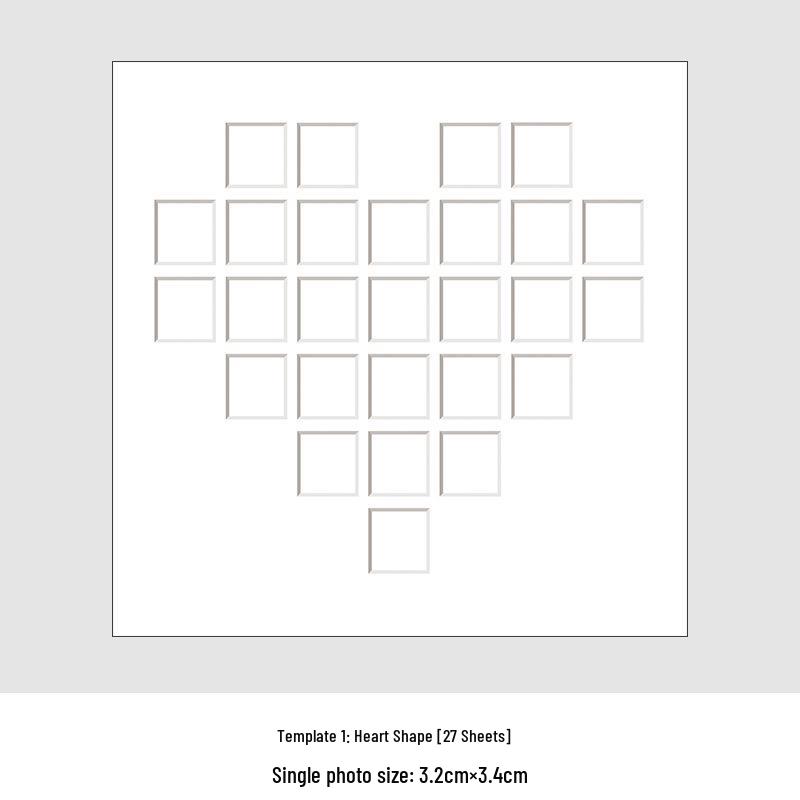 Heart-Shaped 520 Multi-Grid Wooden Photo Frame: Perfect Couple's Gift for Weddings & Valentine's Day